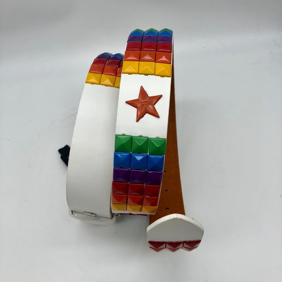 🏳️‍🌈PRIDE RAINBOW ITALY LEATHER BELT🏳️‍🌈 - Picture 2 of 5